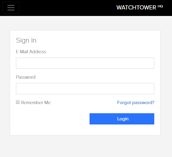 Watchtower login page
